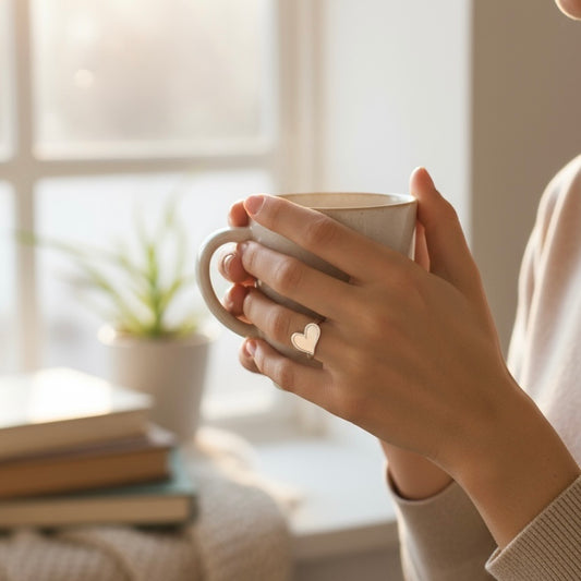 Sterling Silver Outline Heart Ring