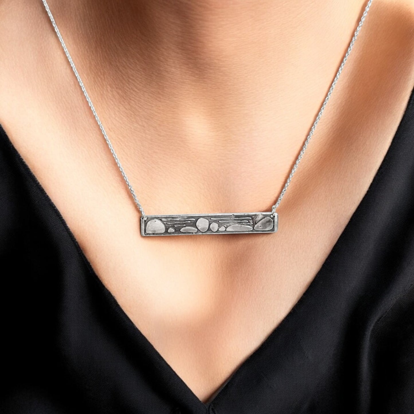 Stepping Stones Bar Necklace