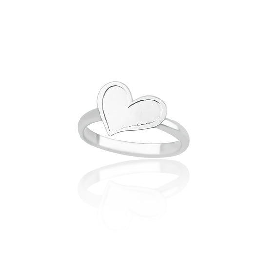 Sterling Silver Outline Heart Ring