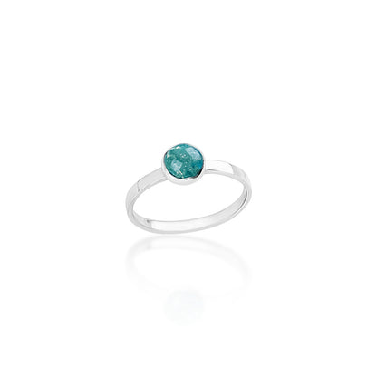 Green Opal Solitaire Ring